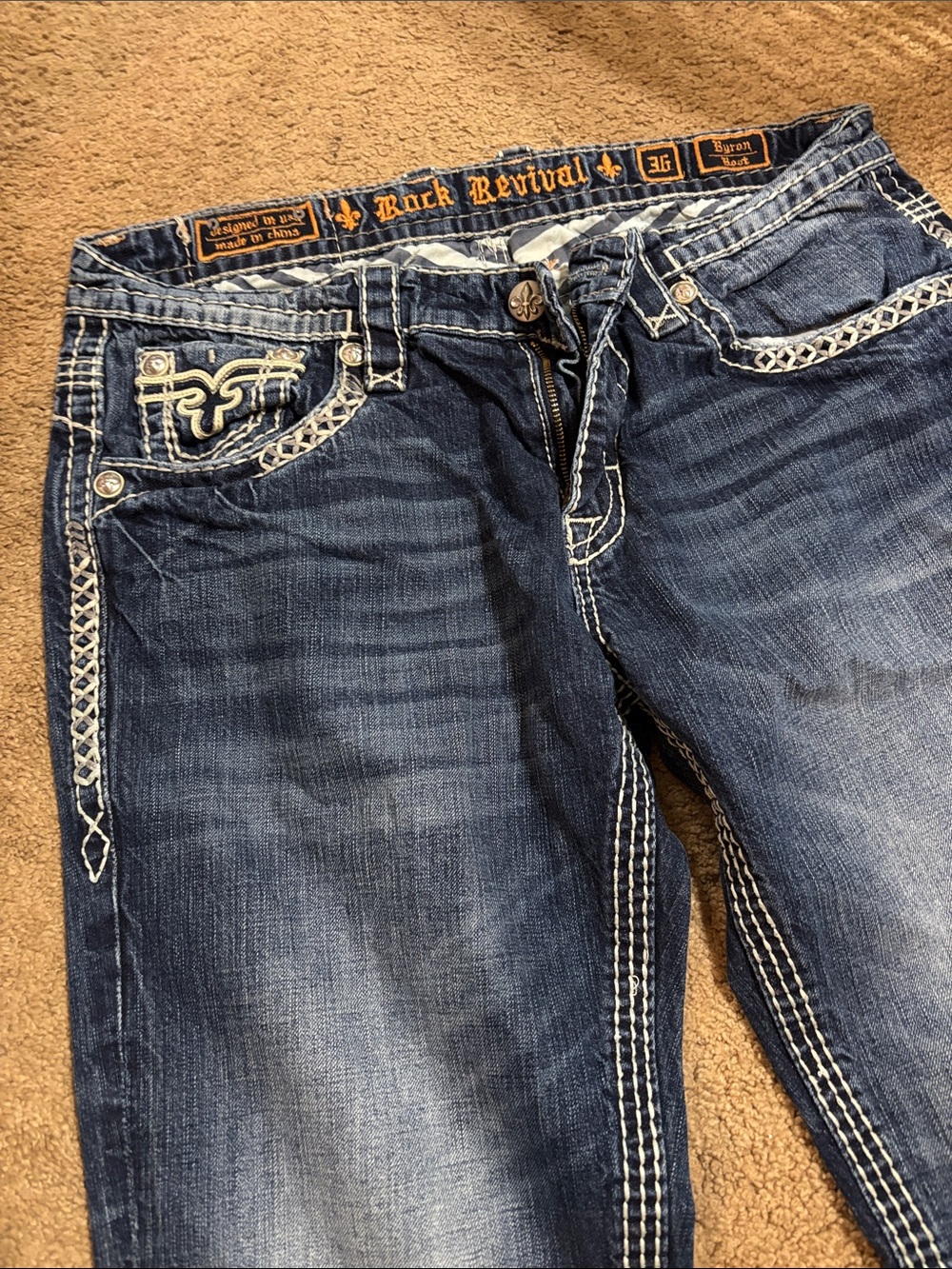 Rock Revival Women’s Dark Blue bootcut Jeans Byron